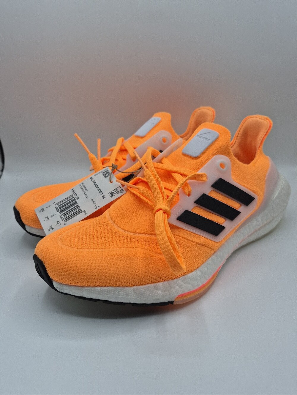 Adidas UltraBoost 2 Flash Orange Running Shoes Men's Size 9.5 HR1029